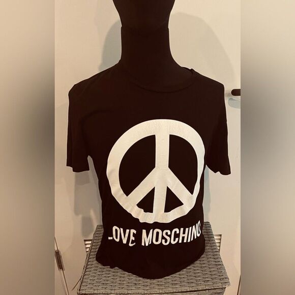 Vintage Love Moschino TeeShirt - XL - black white - Y2K Designer Teeshirt Italy - Picture 5 of 8